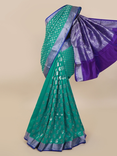 

Pothys Turquoise Blue Woven Design Art Silk Saree