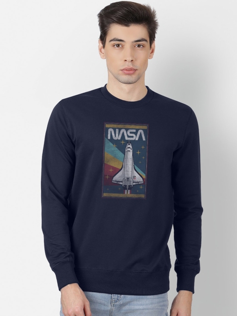 

Free Authority NASA Print Navy Sweatshirt for Men, Navy blue