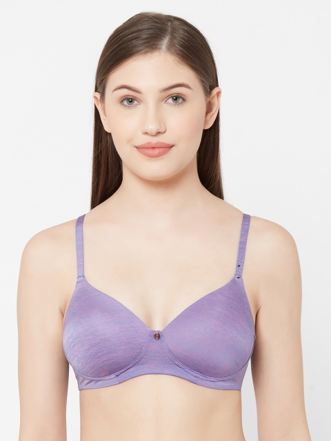Juliet Lavender Solid Non-Wired Lightly Padded T-shirt Bra 010002700010228