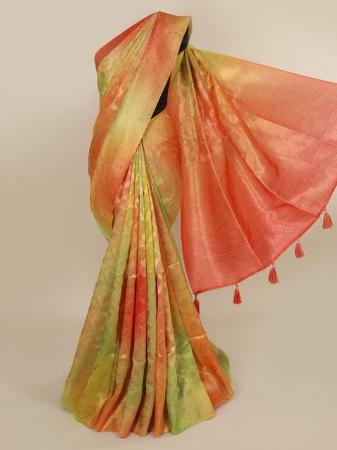 

Pothys Multicoloured Woven Design Cotton Blend Saree, Multi