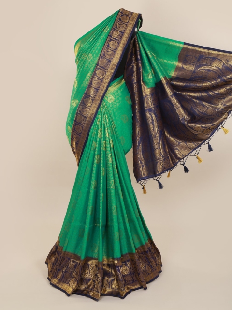 

Pothys Green Woven Design Pure Silk Saree