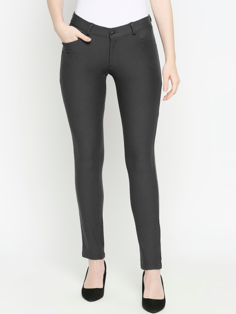 

fungus Women Grey Solid Slim-Fit Jeggings