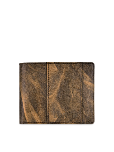 

LOREM Men Brown Printed Two Fold Wallet