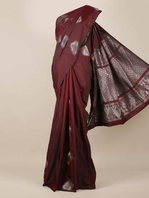 

Pothys Maroon Woven Design Silk Cotton Saree