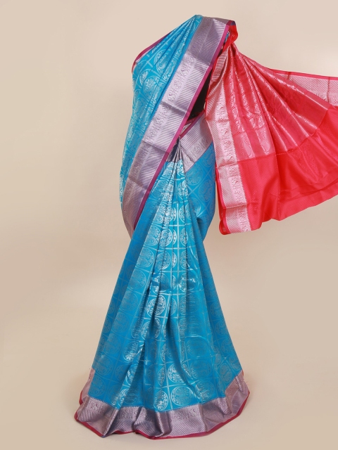 

Pothys Blue & Pink Art Silk Woven Design Saree