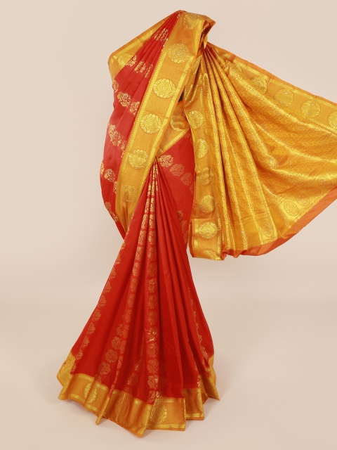 

Pothys Red Woven Design Art Silk Saree