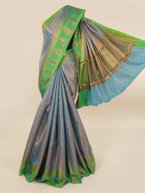 

Pothys Blue Woven Design Cotton Blend Saree