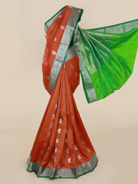 

Pothys Brown & Green Art Silk Woven Design Saree
