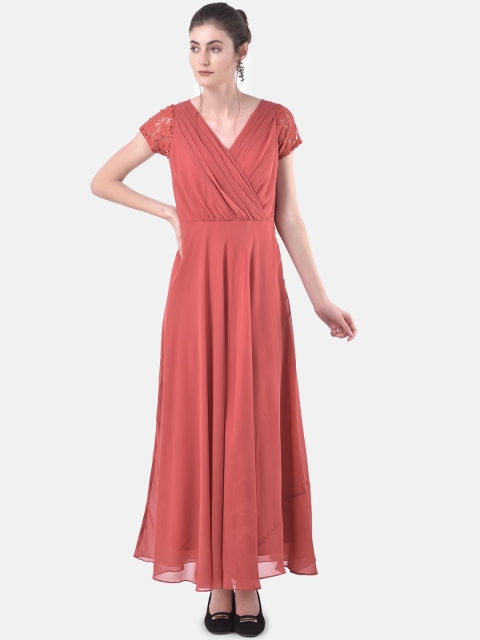 

Eavan Women Rust Solid Maxi Dress