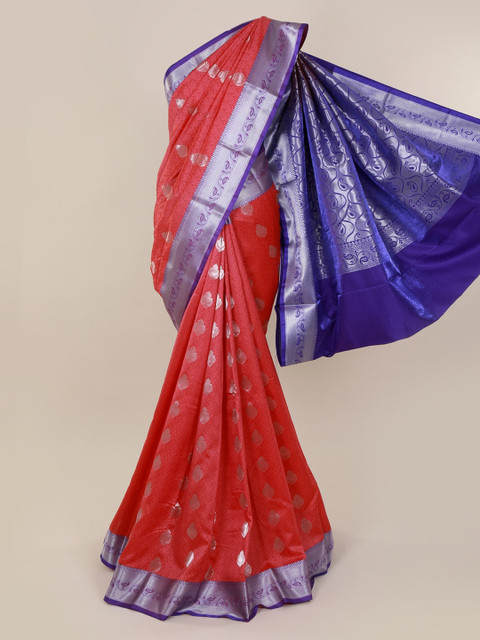 

Pothys Red Woven Design Art Silk Saree