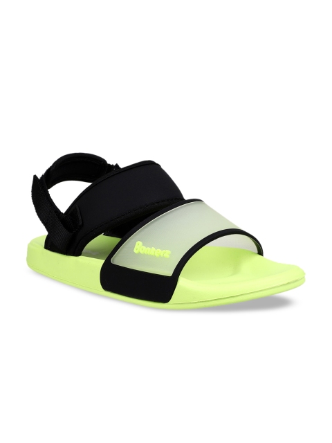 

Bonkerz Men Fluorescent Green & Black Sports Sandals