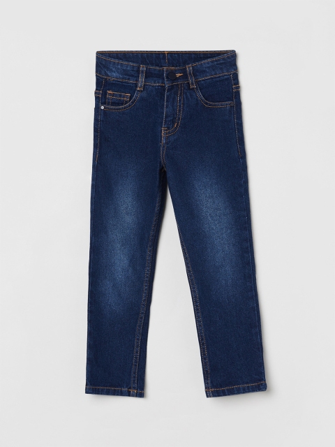 

max Boys Navy Blue Slim Fit Mid-Rise Clean Look Stretchable Jeans