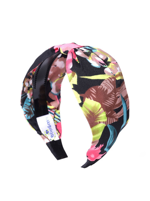 

Blueberry Women Black & Pink Floral Printed Hairband
