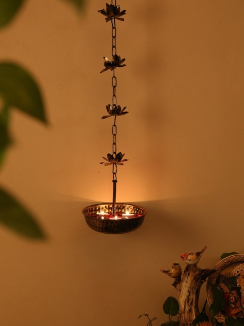 

Amoliconcepts Gold Toned Traditional Decorative Hanging Urli