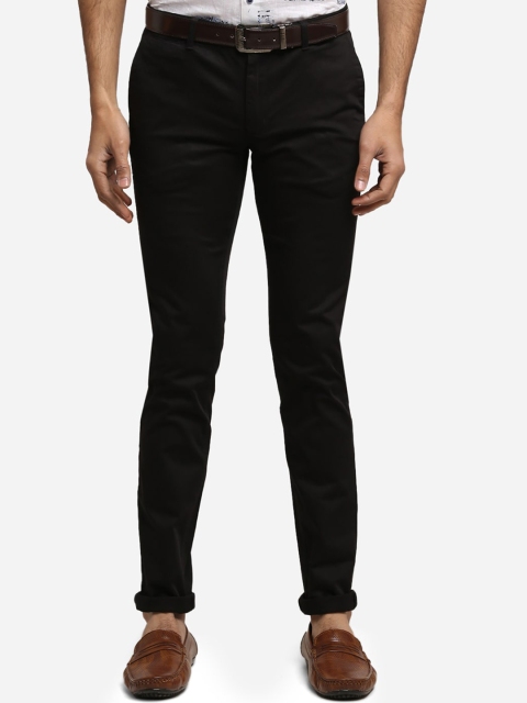 

Greenfibre Men Black Slim Fit Solid Regular Trousers