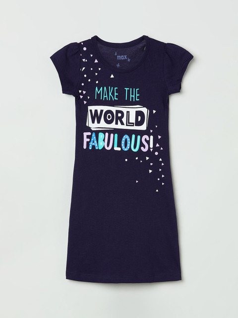 

max Blue Printed Nightdress