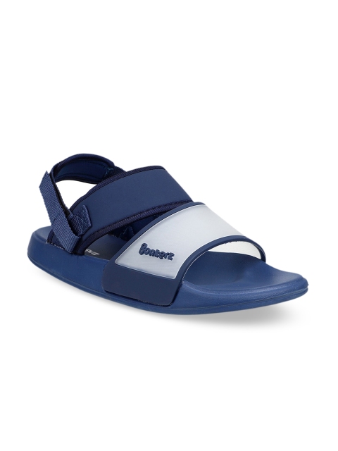 

Bonkerz Men Navy Blue & White Solid Sports Sandals