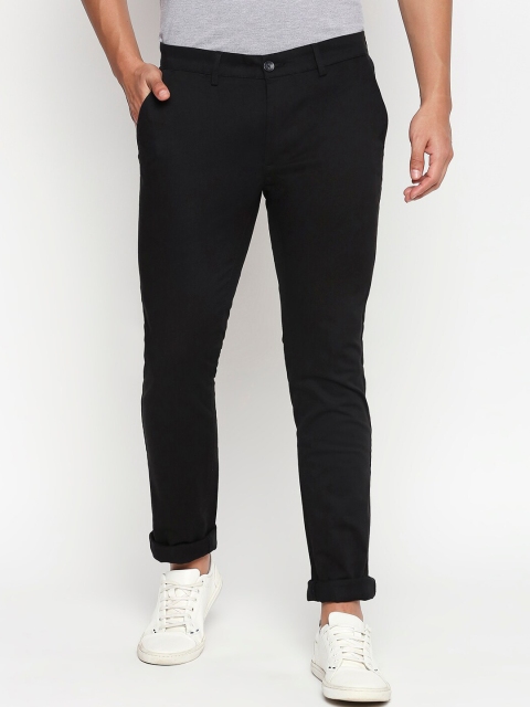 

Basics Men Black Tapered Fit Solid Regular Trousers