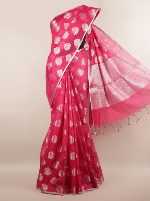 

Pothys Magenta Woven Design Cotton Blend Saree