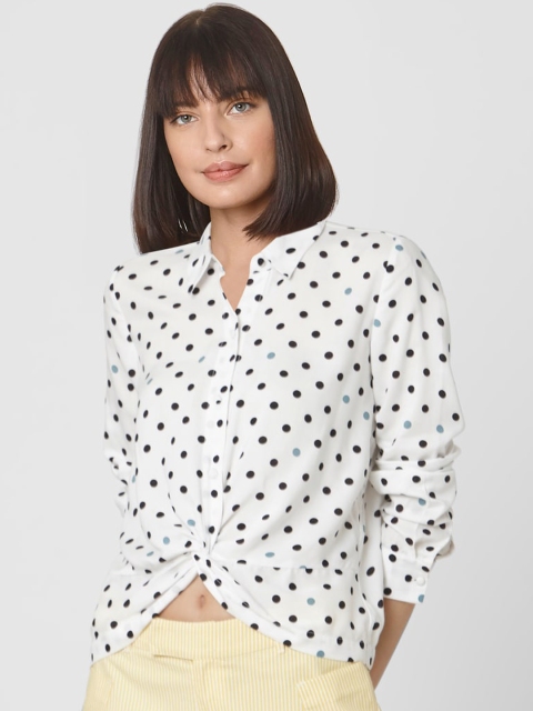 

Vero Moda Women White Regular Fit Printed Casual Shirt