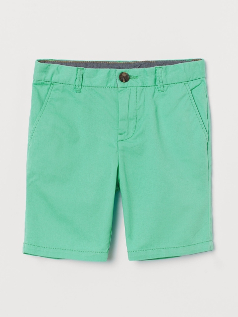 

H&M Boys Cotton Chino Shorts, Green