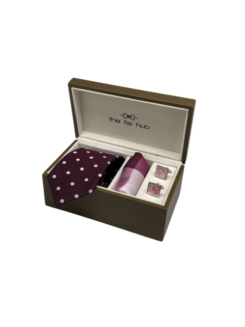 

The Tie Hub Men Accessory Gift Set, Maroon