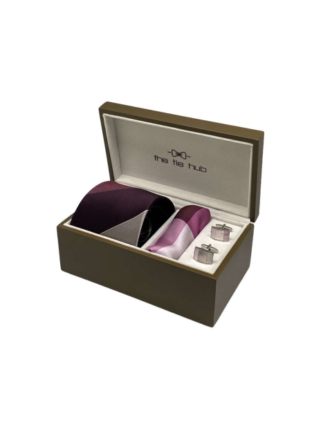 

The Tie Hub Men Accessory Gift Set, Maroon