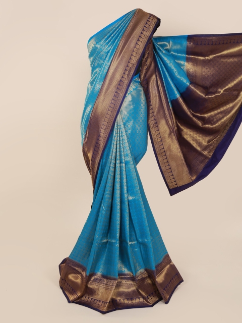 

Pothys Blue Printed Pure Silk Saree