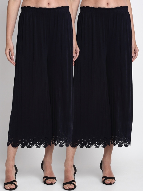 

NEUDIS Women Navy Blue Solid