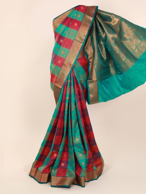 

Pothys Green & Red Art Silk Woven Design Saree