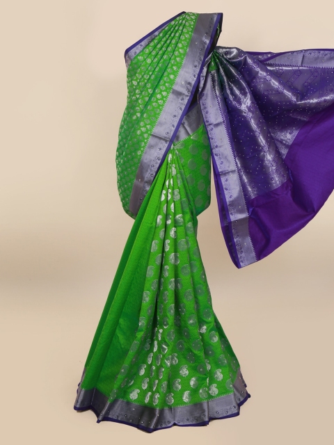 

Pothys Green & Purple Art Silk Woven Design Saree