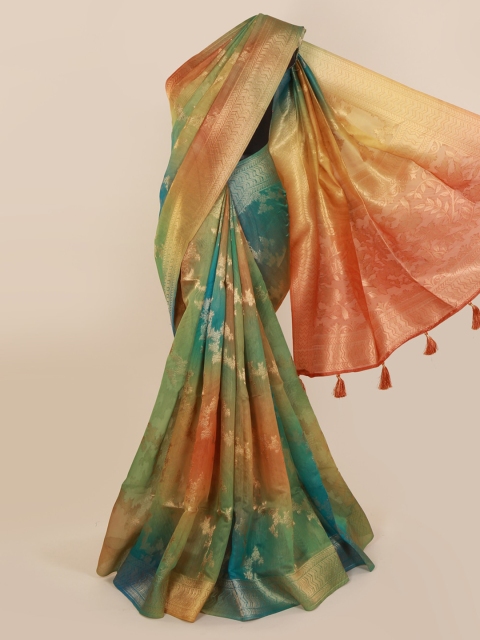 

Pothys Multicoloured Woven Design Cotton Blend Saree, Multi