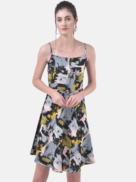 

Eavan Women Multicoloured Printed Fit and Flare Dress, Multi