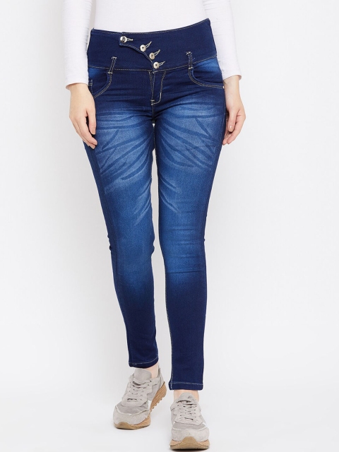 

Purple Feather Women Navy Blue Skinny Fit High-Rise Clean Look Stretchable Jeans