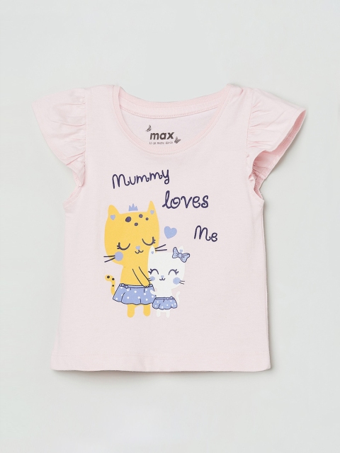 

max Girls Pink Printed Top