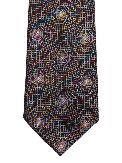 

The Tie Hub Black & Pink Printed Broad Tie