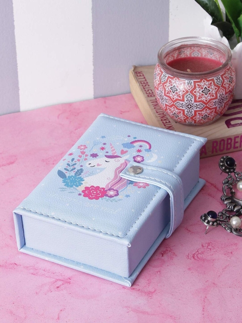 

A Vintage Affair- Home Decor Blue Printed Jewellery Box