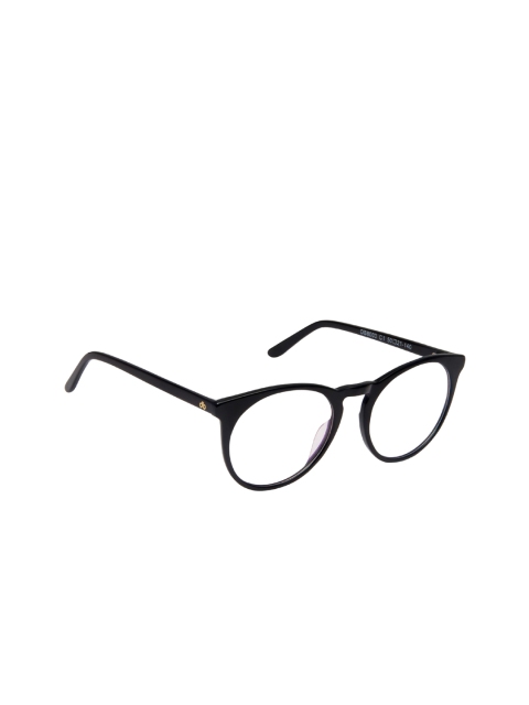 

David Blake Unisex Black Solid Full Rim Round Frames EWDB2394MWZDB8003C1