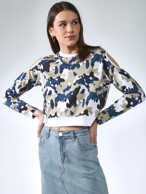 

Blue Saint Women Multicoloured Printed Sweatshirt, Multi