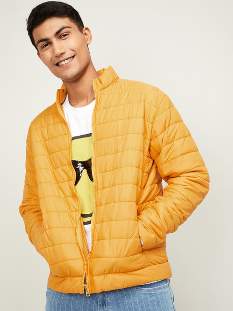 

UCLA Men Yellow Solid Puffer Jacket