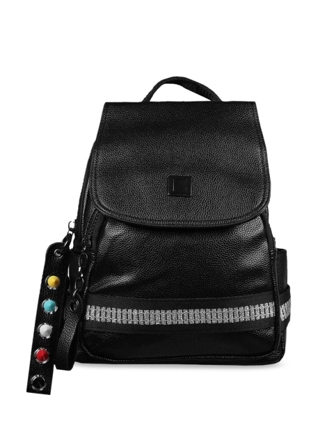 

Mounthood Women Black Textured Backpack