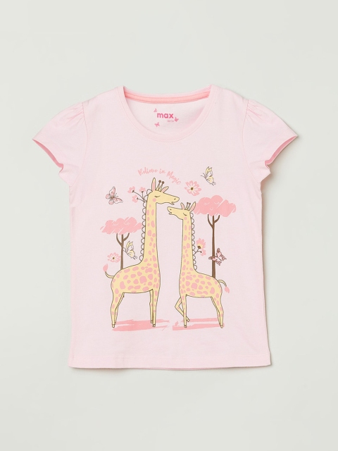 

max Girls Pink Printed Top