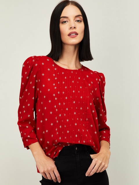 

CODE by Lifestyle Women Red Printed Top