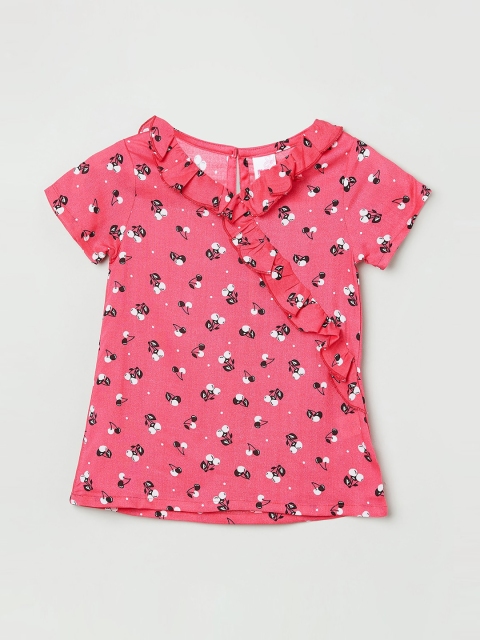 

max Girls Pink Printed Top