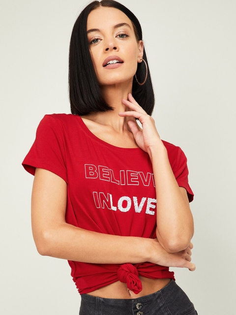 

Fame Forever by Lifestyle Women Red Printed Crop Top