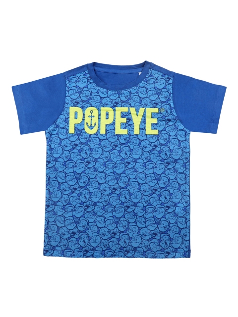 

Popeye Boys Blue Printed Round Neck T-shirt