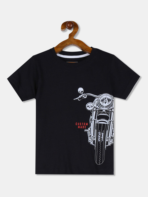 

Cherokee Boys Black Printed Round Neck T-shirt