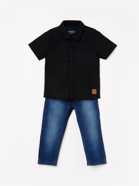 

Juniors by Lifestyle Boys Navy Blue & Black Clothing Set