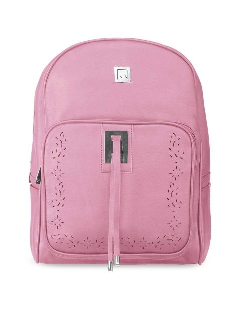 

Mounthood Women Pink Textured Backpack