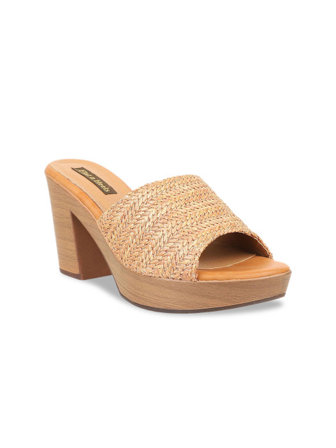 

Flat n Heels Women Tan Embellished Mules